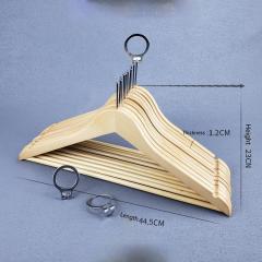 Anti theft wooden suit hangers for clothes