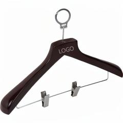 Luxury hotel anti theft wooden hangers
