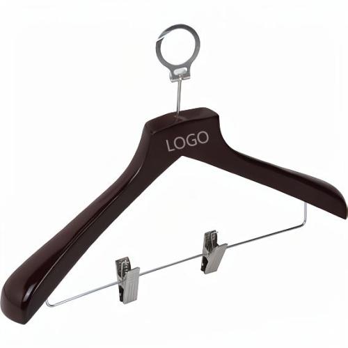 Luxury hotel anti theft wooden hangers