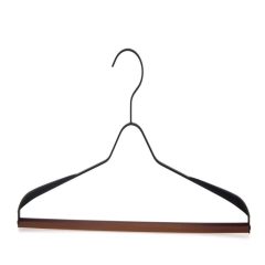 Metal Hangers Beech Wooden Bar Black hanger