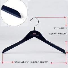Custom black color wooden coat hangers