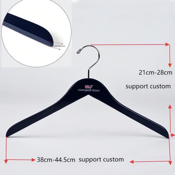 Custom black color wooden coat hangers