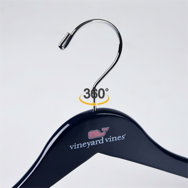 Custom black color wooden coat hangers