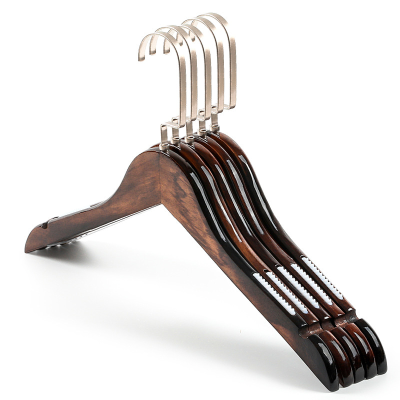 hotel supplies custom luxury wooden clothes hangers