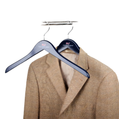 Custom black color wooden coat hangers