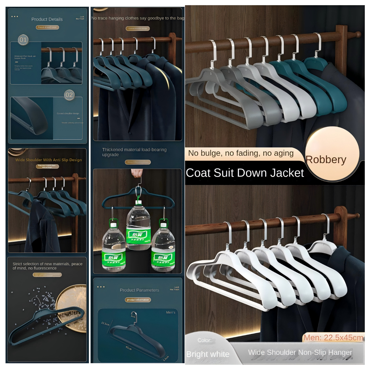 wide shoulder plastic hangers