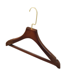 Velvet shoulder custom wood pant coat hangers