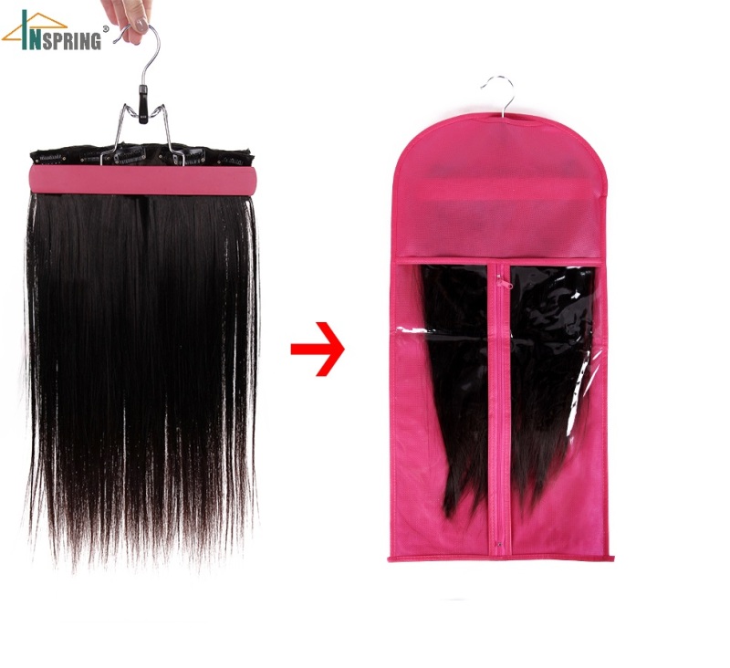 Rose Color Wood Hair extensions wigs hangers