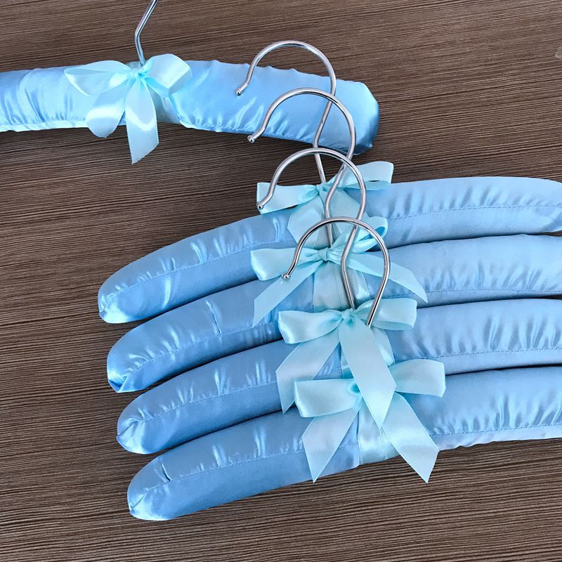 Baby Padded Satin Custom Infant Wooden Hangers