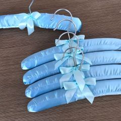 Baby Padded Satin Custom Infant Wooden Hangers