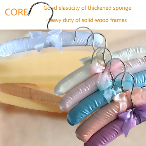 Baby Padded Satin Custom Infant Wooden Hangers