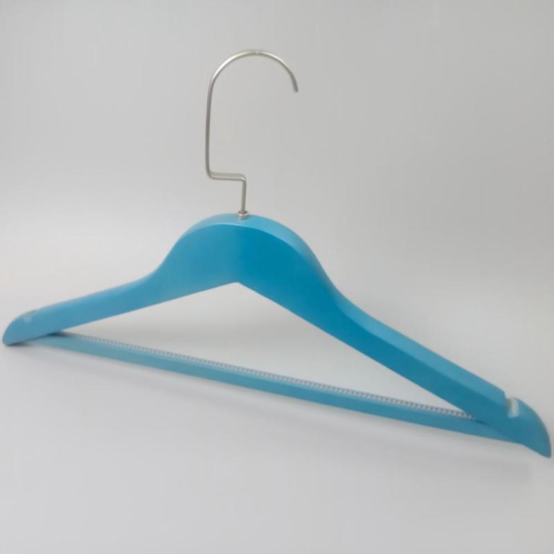 Custom color wooden coat clips hangers
