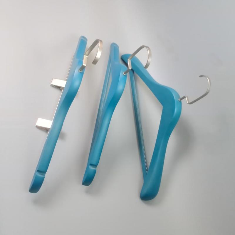 Custom color wooden coat clips hangers