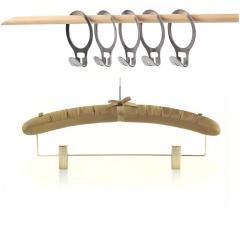 Custom Hotel Anti Theft Padded Satin Clothes Hangers