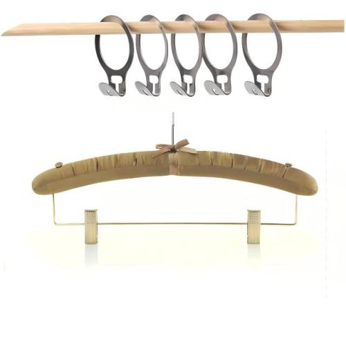 Custom Hotel Anti Theft Padded Satin Clothes Hangers
