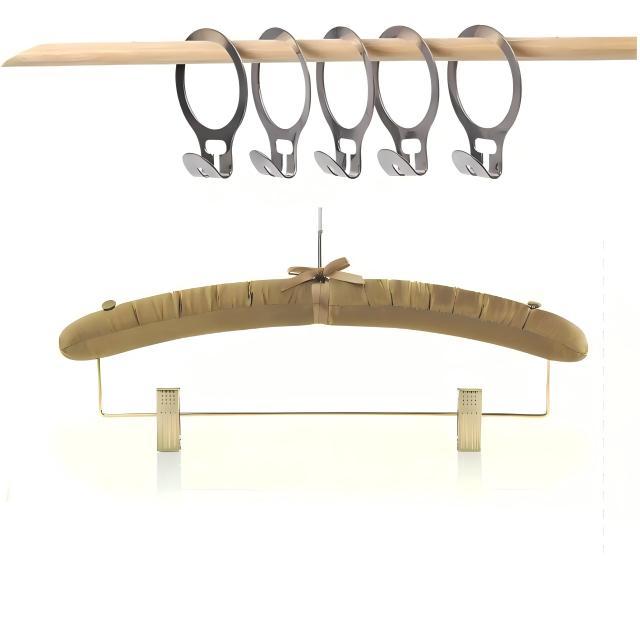 Custom Hotel Anti Theft Padded Satin Clothes Hangers