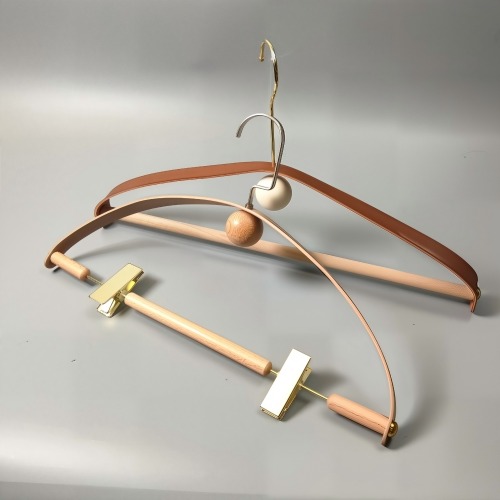 Leather Wide Shoulder Custom Coat Hanger