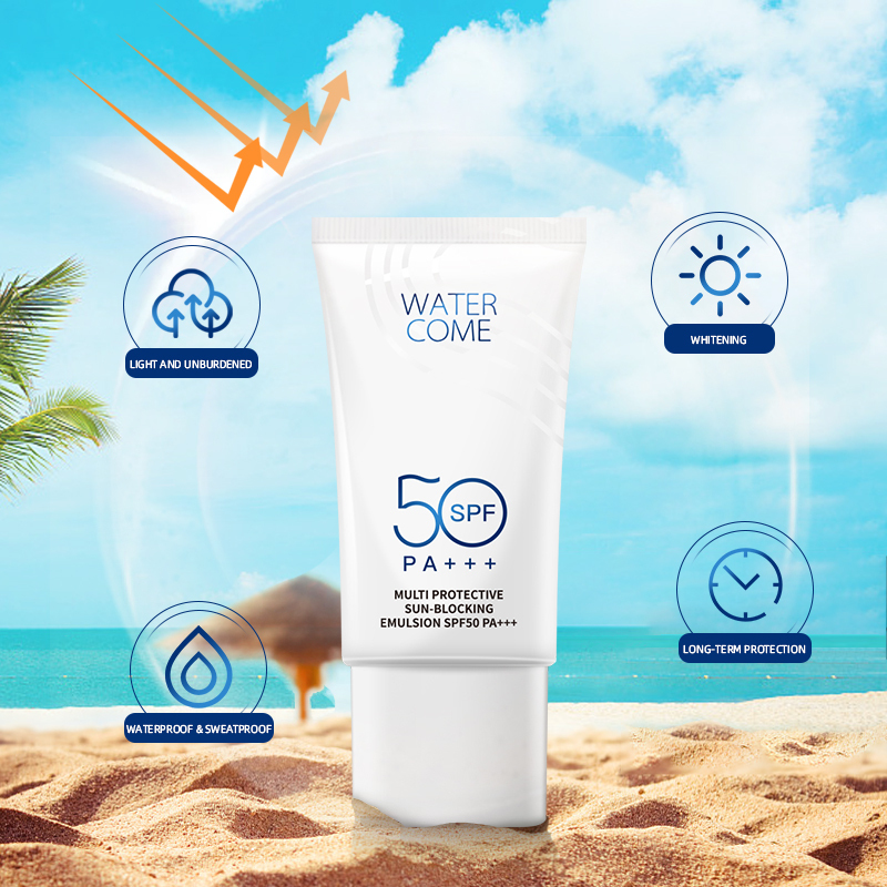 WATERCOME Facial Sunscreen Spf 50 pa Skin Whitening Sun Protection Lotion Custom Logo Sunblock Moisturizing Sunscreen