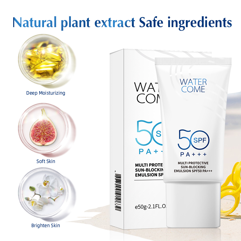 WATERCOME Facial Sunscreen Spf 50 pa Skin Whitening Sun Protection Lotion Custom Logo Sunblock Moisturizing Sunscreen