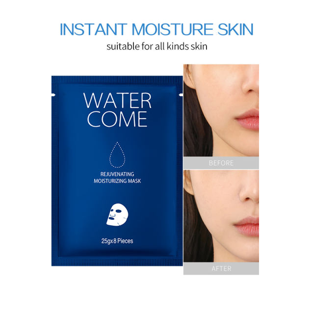 WATERCOME Rejuvenating Moisturizing Mask 25gx8Pcs Moisturizing Whitening Anti Wrinkle Face Sheet Mask
