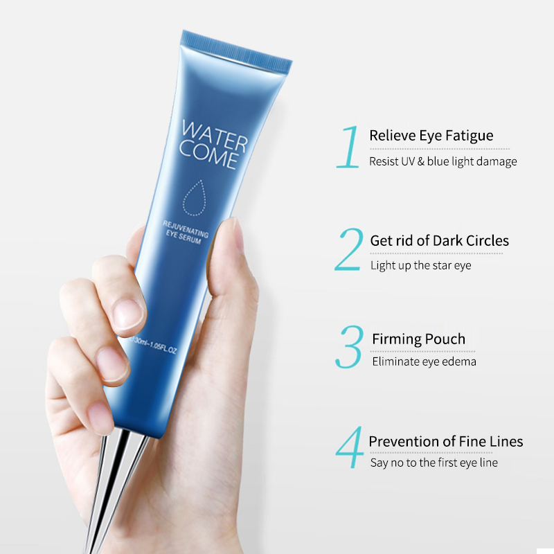 WATERCOME Brightening Eye Serum For Dark Circles Puffiness Wrinkles Fine Lines Crows Feet 30ML