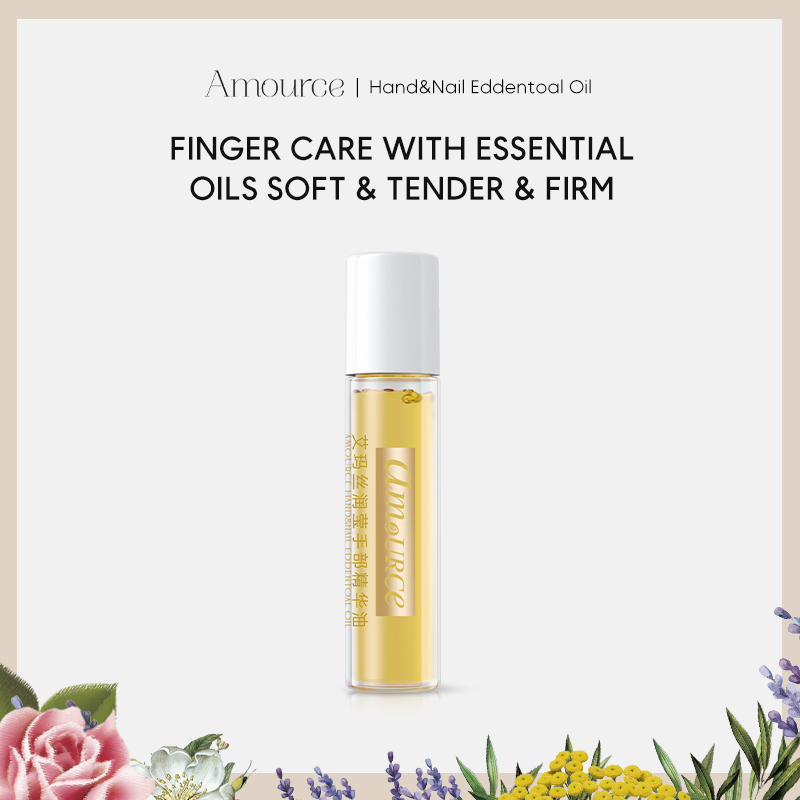 Amource 360° Rollerball Hand & Nail Eddentoal Oil for Hydrate Soften Relieve Dryness Improve Barbs 5ml