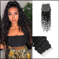 Luke Hair 4x4 Medium Deep Wave Closure