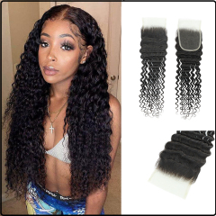 Luke Hair 4x4 Transparent Lace Deep Wave Closure