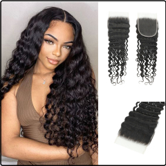 Luke Hair 5x5 Transparent Deep Wave Closure