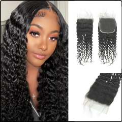 Luke Hair 6x6 Transparent Deep Wave Closure