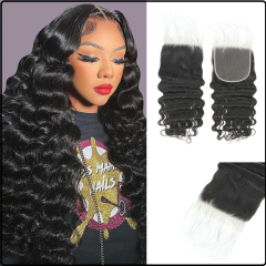 Luke Hair 6x6 Transparent Lace Loose Deep Closure