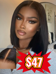 BTS | $47 Blunt Cut Glueless Bob Wigs 2x6/4x4/13x4 Human Hair