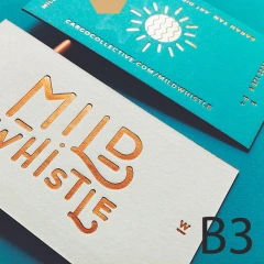B3-B4 High-end Custom Business cards  Foil-Gold From 200Pcs