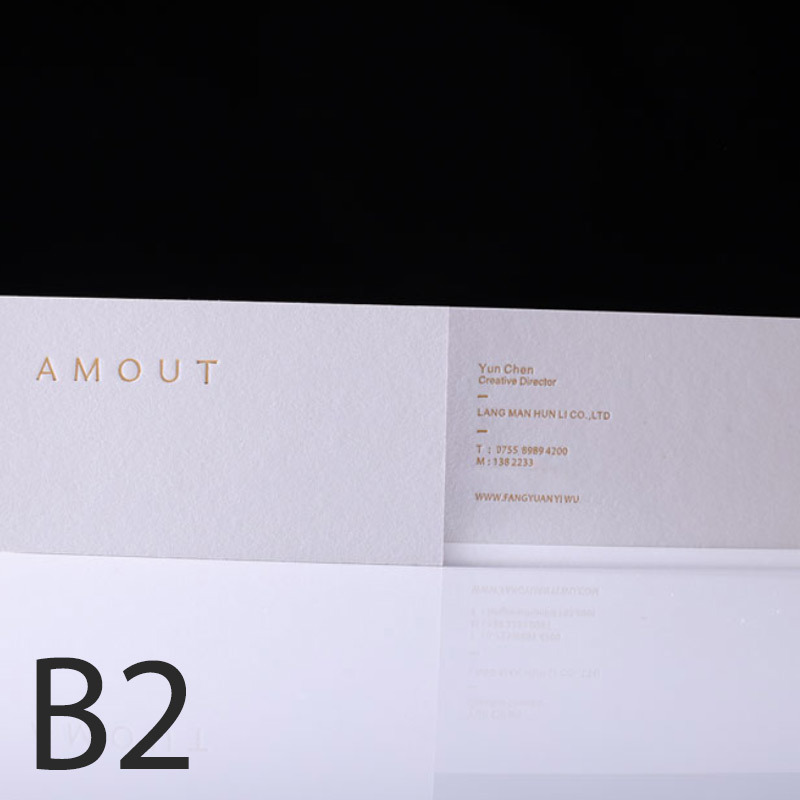 High-end Custom Business cards  Foil-Gold Edge-Gold 200/300/400/500Pcs