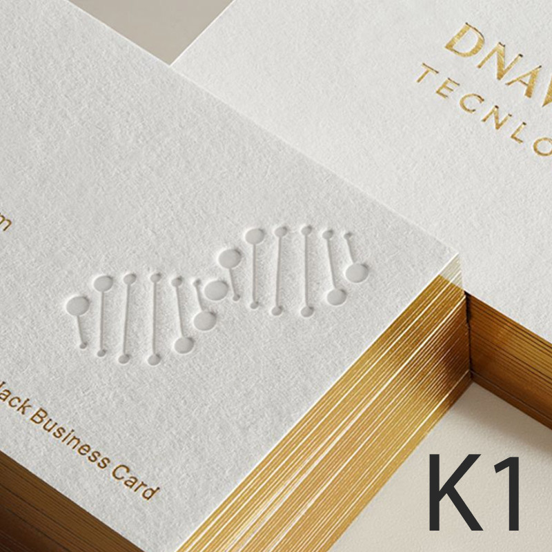 K1-k2 Top private custom business cards special paper cotton card gilding concave and convex customization From200Pcs