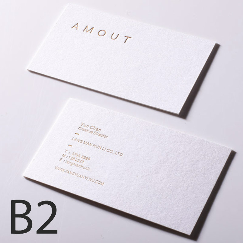 High-end Custom Business cards  Foil-Gold Edge-Gold