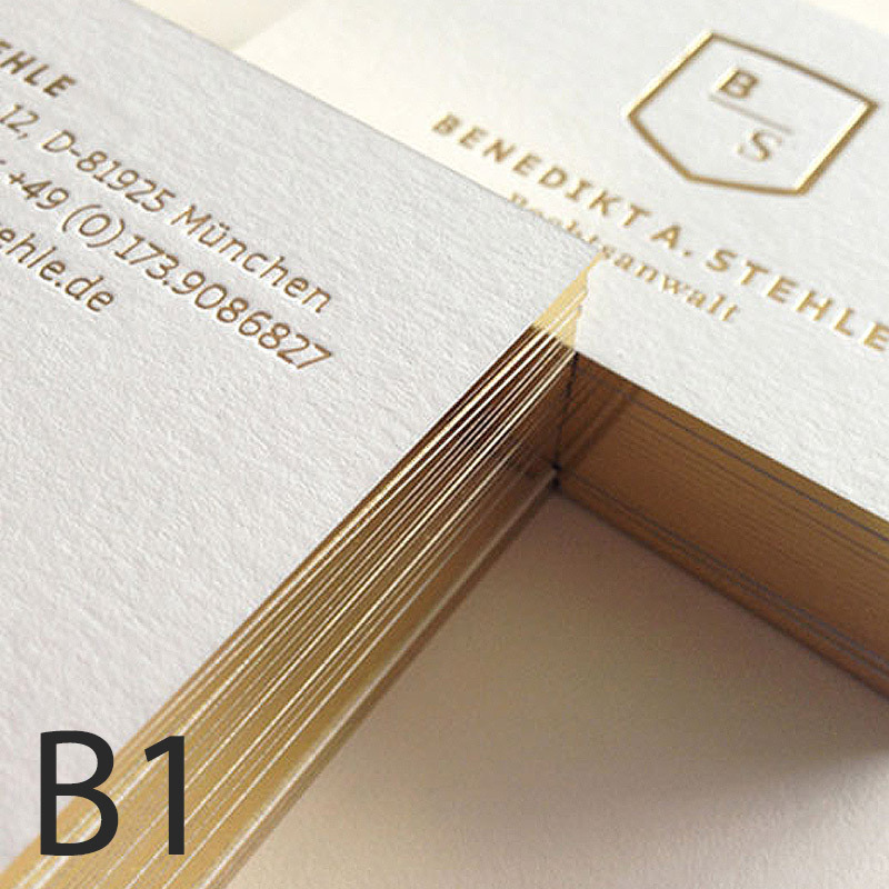High-end Custom Business cards  Foil-Gold Edge-Gold