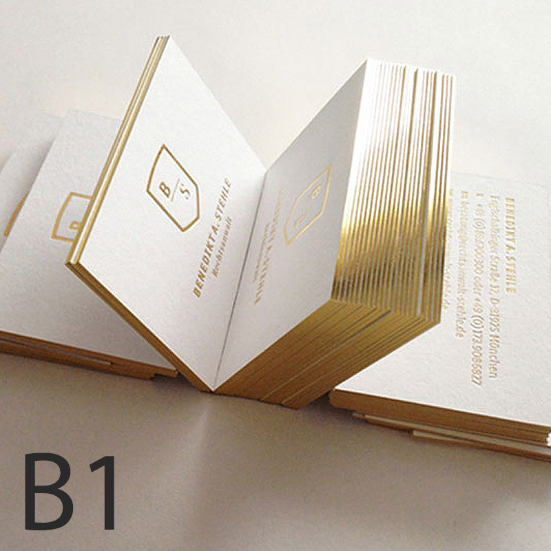 High-end Custom Business cards  Foil-Gold Edge-Gold