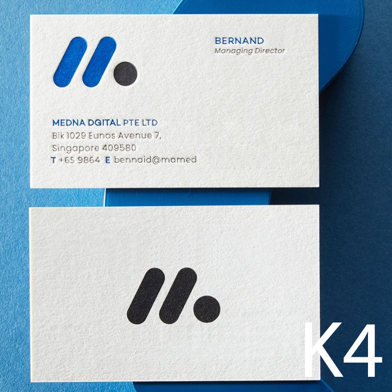 k4 Top private custom business cards special paper cotton card