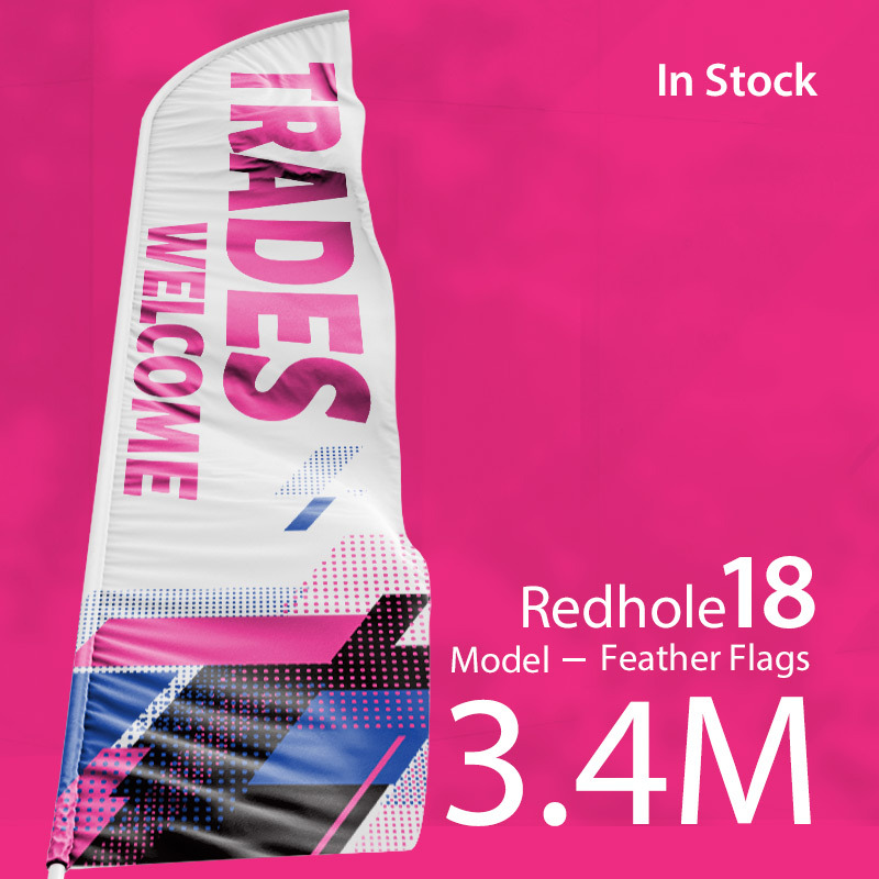 In Stock— 3.4mFeather Flags Single side（仅旗面） 适合汽车 / 地产行业
