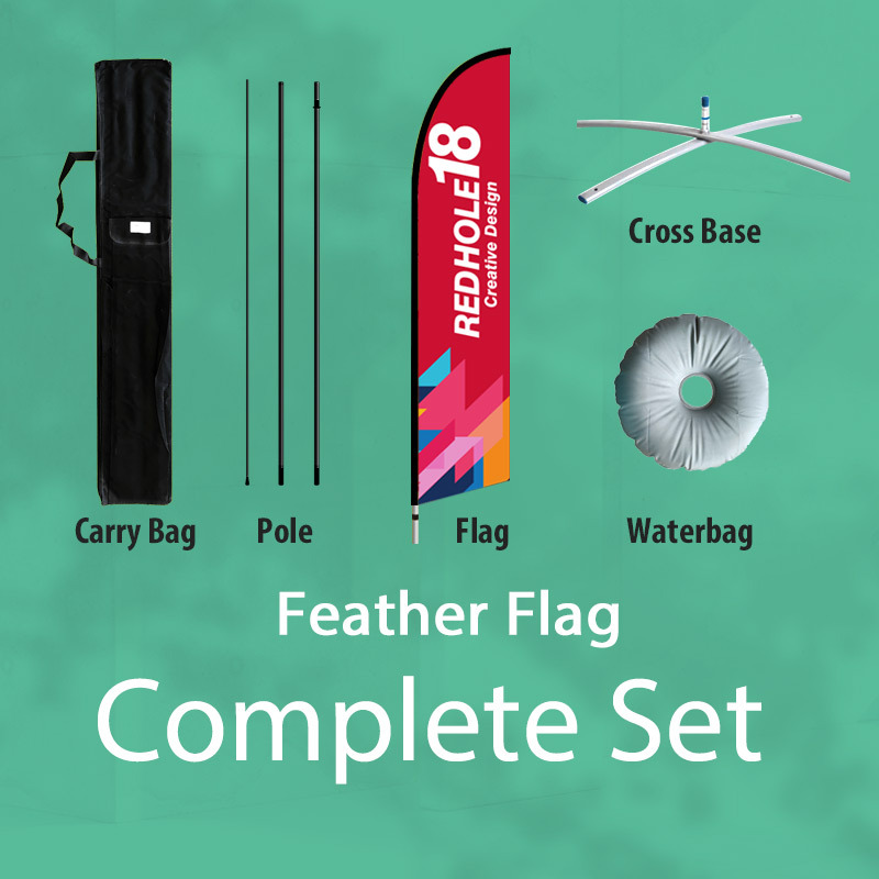 Customized-Feather Flags (single side - Complete set )  2.8/3.4/4.5/5.5M Selection