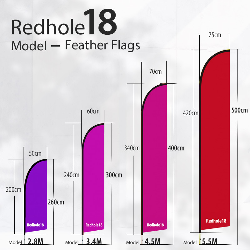 Customized  - Feather Flags (Double side - Complete set )  2.8/3.4/4.5/5.5M Selection