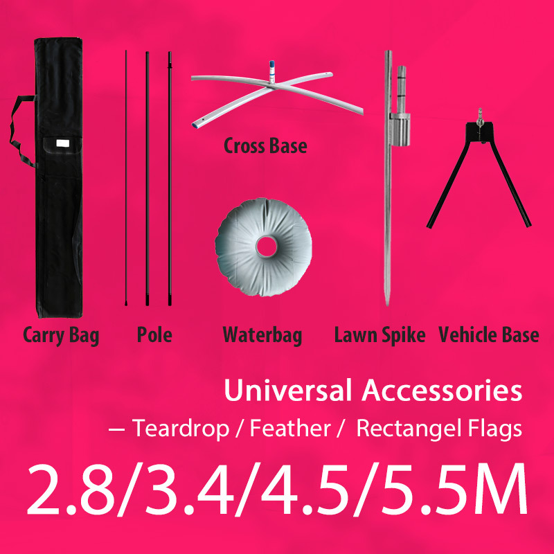 Universal Accessories TeardropFlag / FeatherFlag /  Rectangel Flag  2.8/3.4/4.5/5.5M