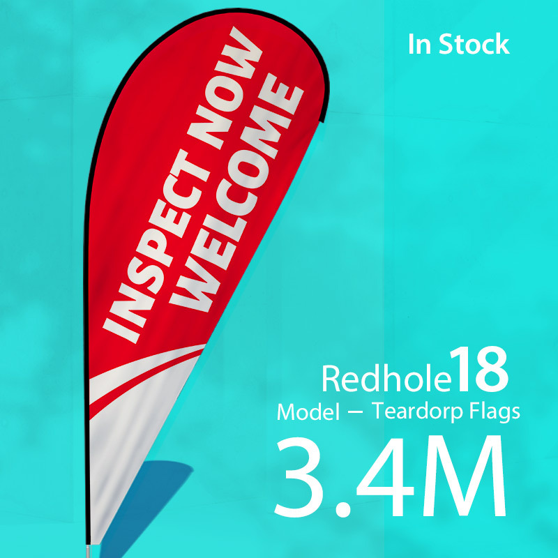 In Stock—地产行业 3.4m Teardrop Flags Single side（仅旗面）