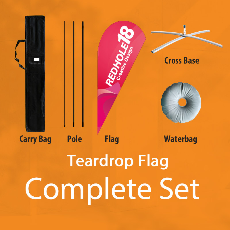 Customized - Teardrop Flags (Double side - Complete set ) 2.8/3.4/4.5/5.5M Selection