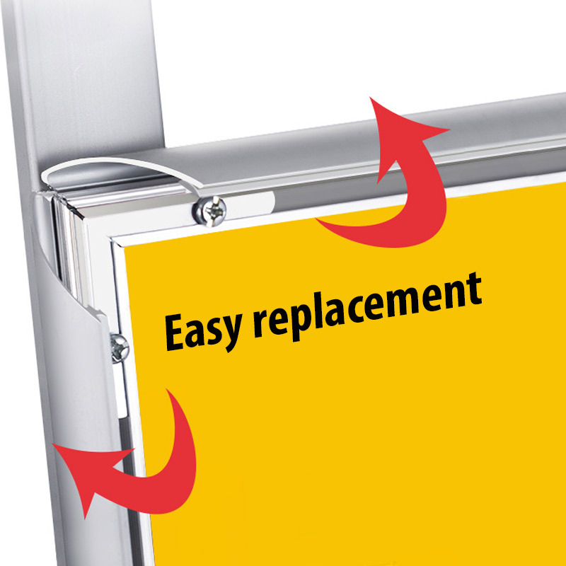A-Frame aluminian complete set (Fram+ 2Pcs Print PVC expansion sheet), portability and resistant to rust