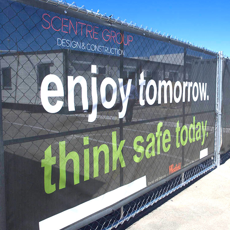 Outdoor Mesh Banner (Vinyl) 12 x 12 PVC Mesh Fence