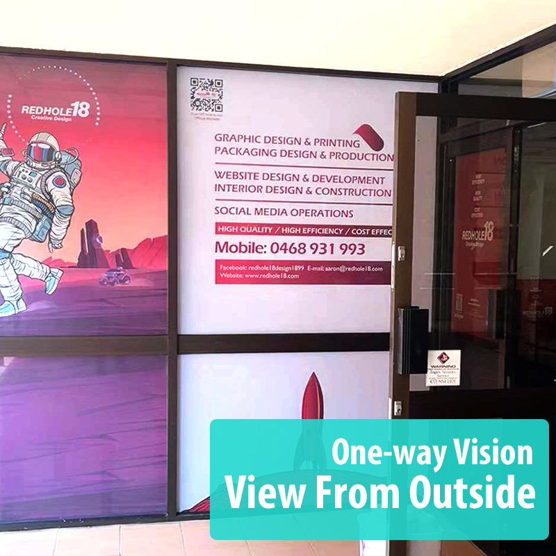 One Way Vision Glass Sticker