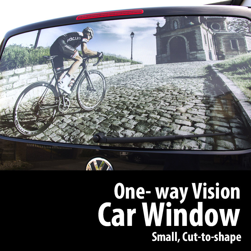 Custom one-way vision window film/vinyl