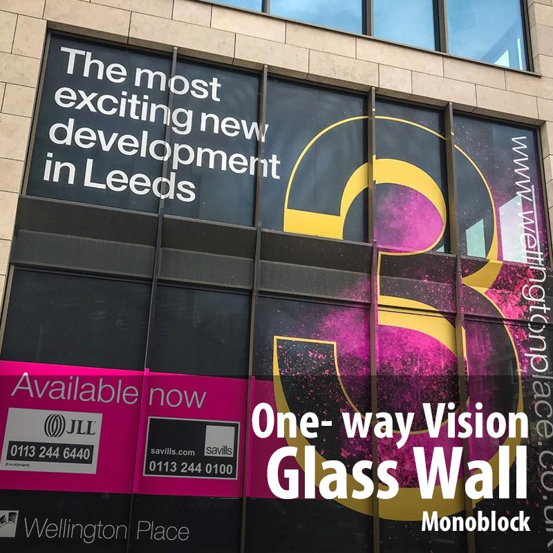 Custom one-way vision window film/vinyl